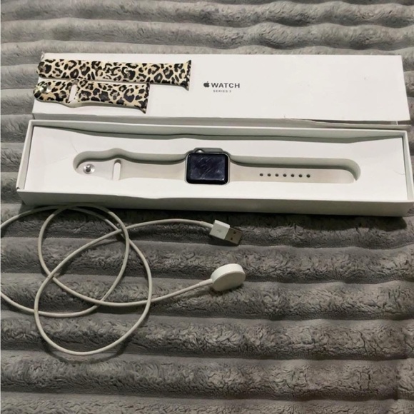 Apple Watch Series 3 with Cream Band